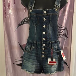 Hot Kiss Blue Denim Short Overalls🎁
